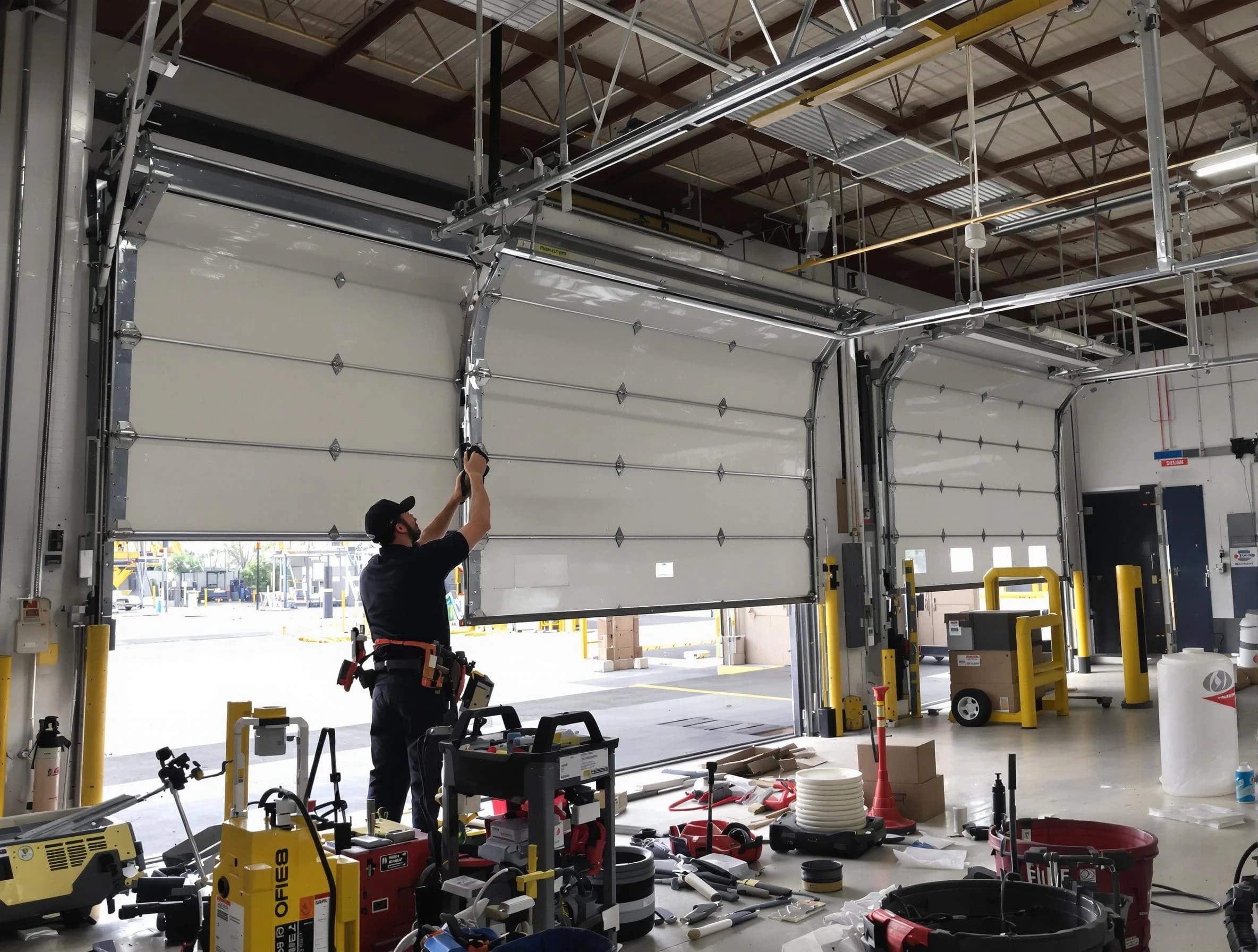 Bound Brook Garage Door Repair technician performing commercial garage door repair in Bound Brook