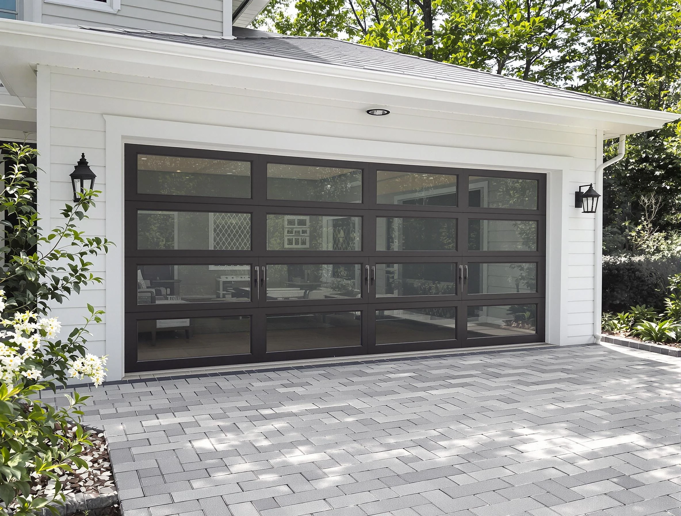 Bound Brook Garage Door Repair design specialist presenting custom garage door options to Bound Brook homeowner